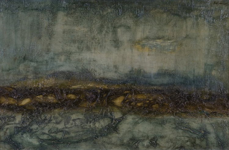 Zone of zero A, 99x79cm.oil on canvas, 1961