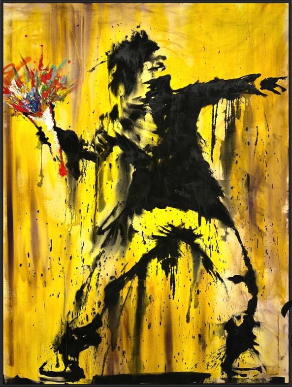 Banksy meet boogie part 2 150x200 cm acrylic on canvas