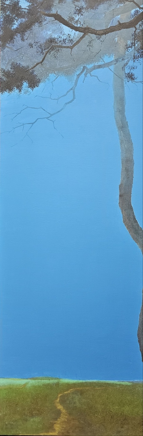 Falling in Pine Tree-Time / 50.0x162.2cm,Oil on canvas,2021