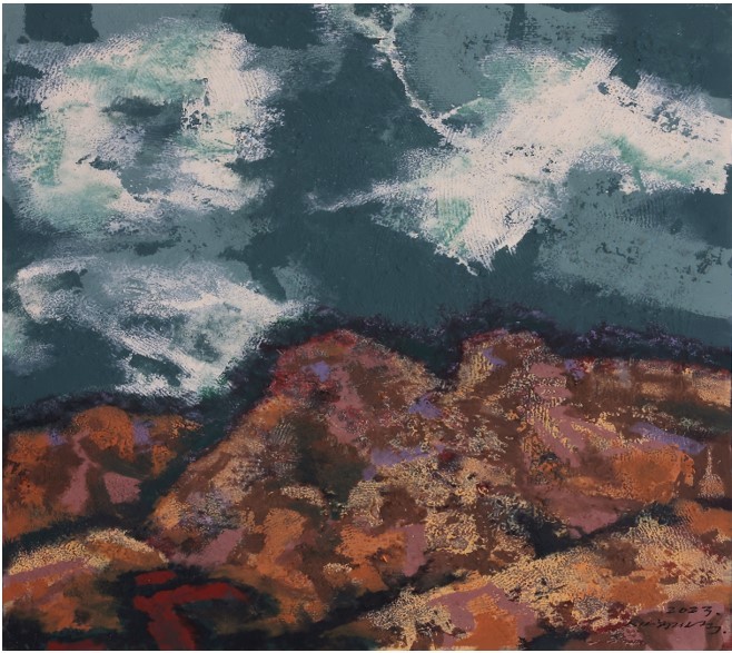 산의 울림 116.7 x 91.0 cm Acrylic on canvas 2023 