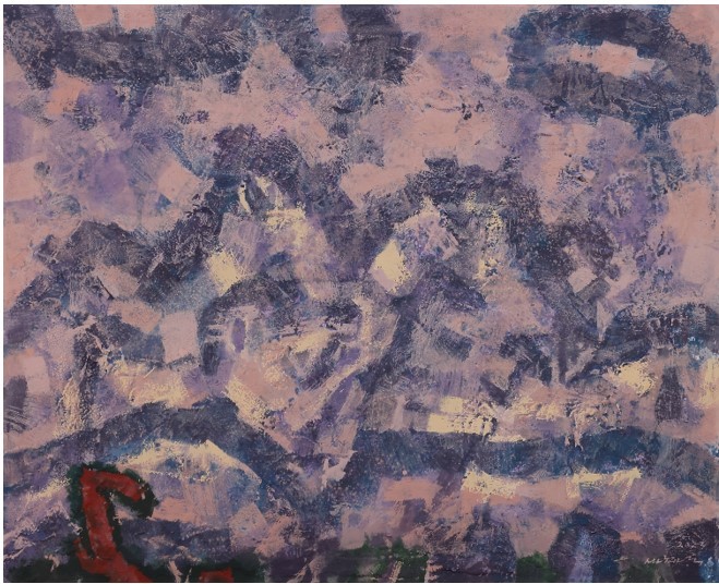 산의 울림 162.2 x 130.3 cm Acrylic on canvas 2023