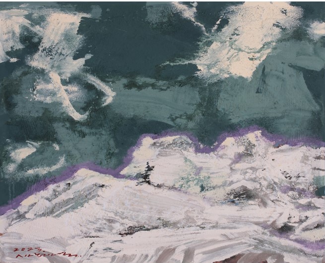 산의 울림 116.7 x 91.0 cm Acrylic on canvas 2023 