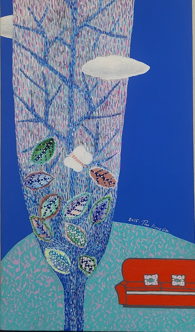 Inner peace mixed media on canvas 30× 60cm 2015