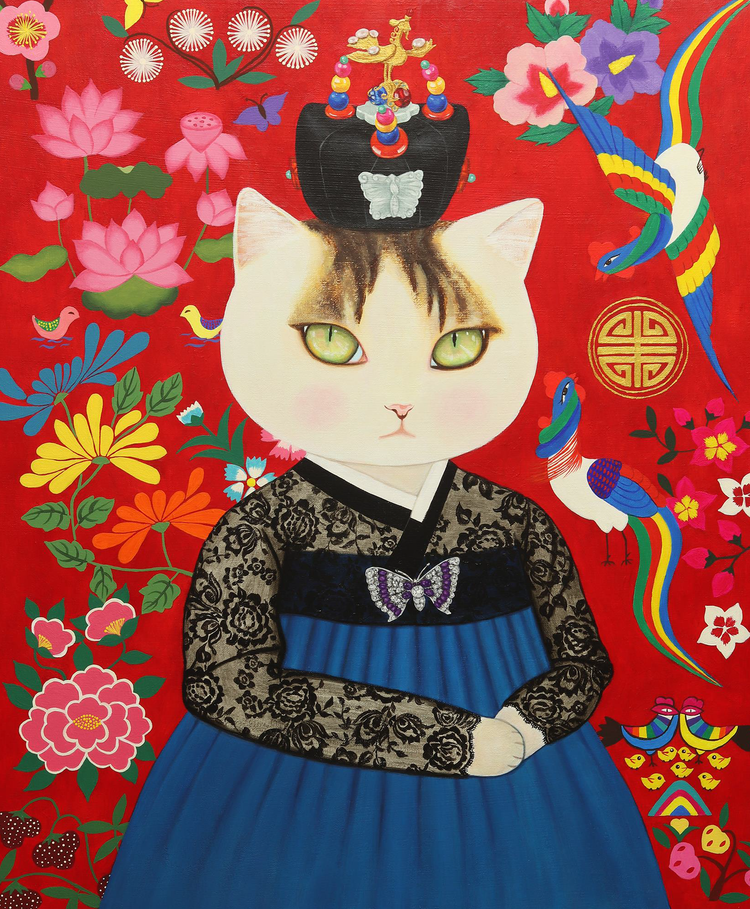 아녕 봄날#2 (순심이) 50x50cm 12호 Acrylic on canvas 2022
