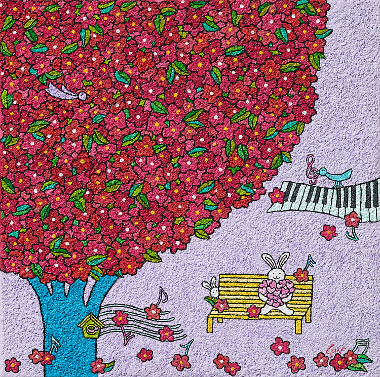 김선옥 너를 기다려2 27x27cm Mixed media 2023